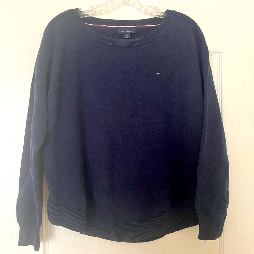 Tommy Hilfiger black boatneck pullover sweater